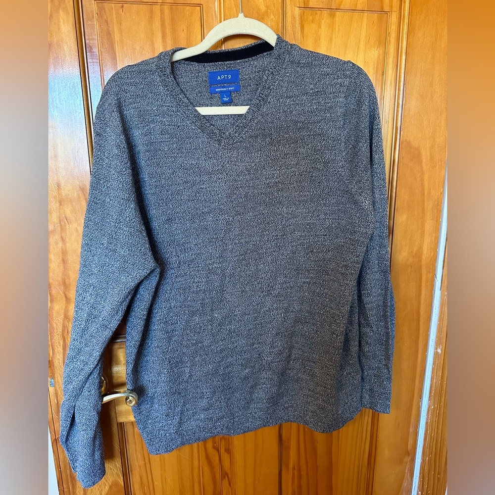 Mens APT 9 V Neck Sweater Large
